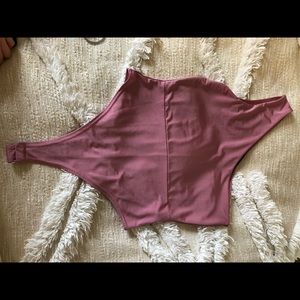 Pink one shoulder bodysuit
